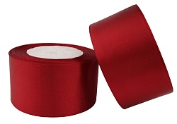 Лента атласная 5 см Бордовый 23 м